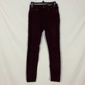 Aéropostale Dark Burgundy Maroon Soft High Waisted Jegging Jeans Size 2 Reg